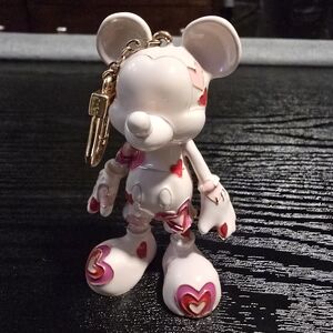 Disney Pink and White Mickey Bag Charm